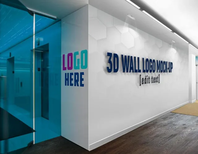 3D wall logo sign