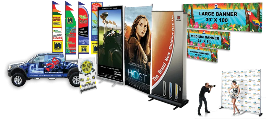 Large-format printed banners and signs