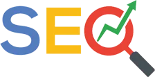 SEO letters with a magnifier